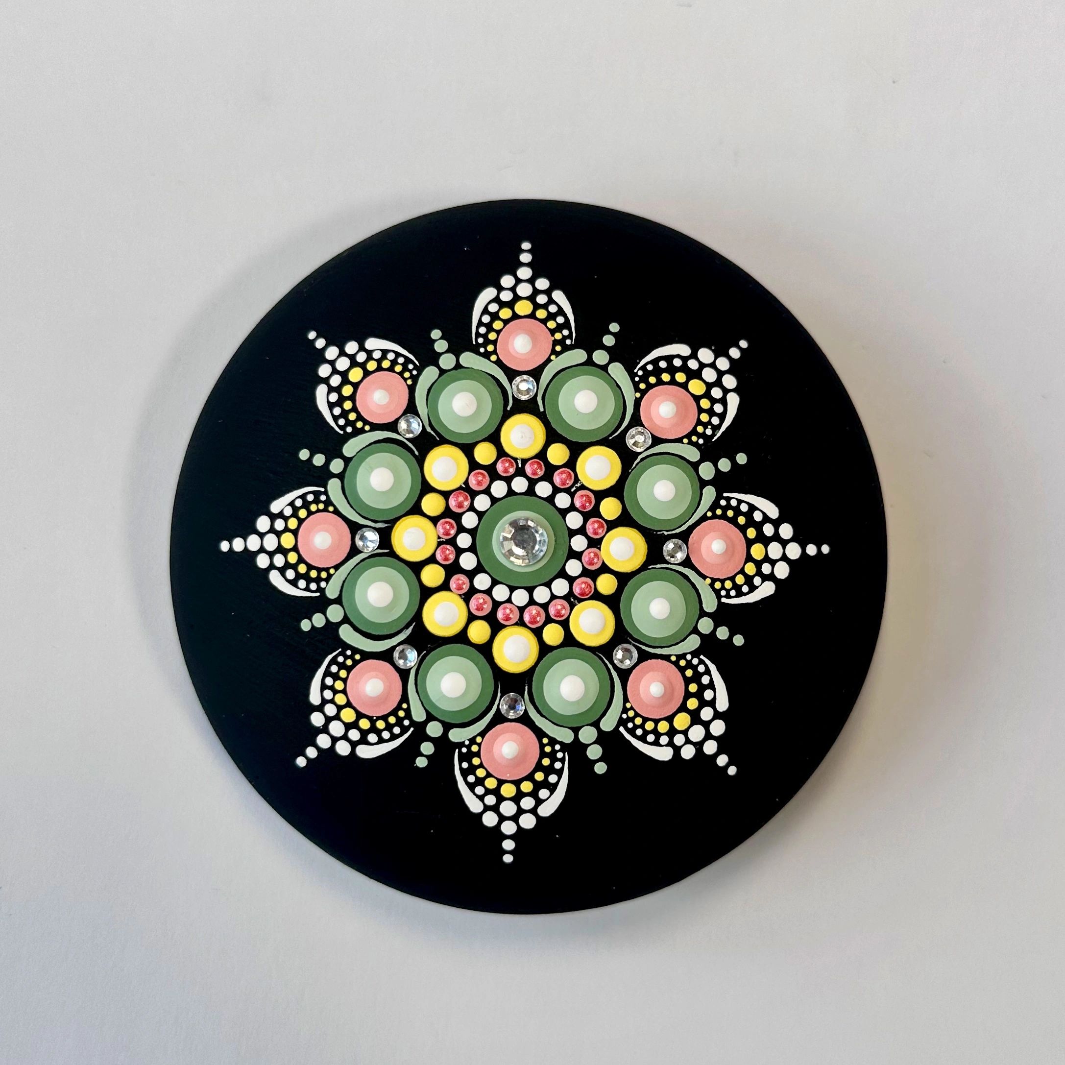 Mandala art stone painting